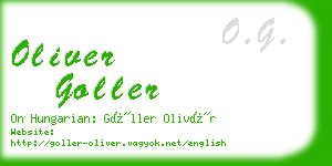 oliver goller business card